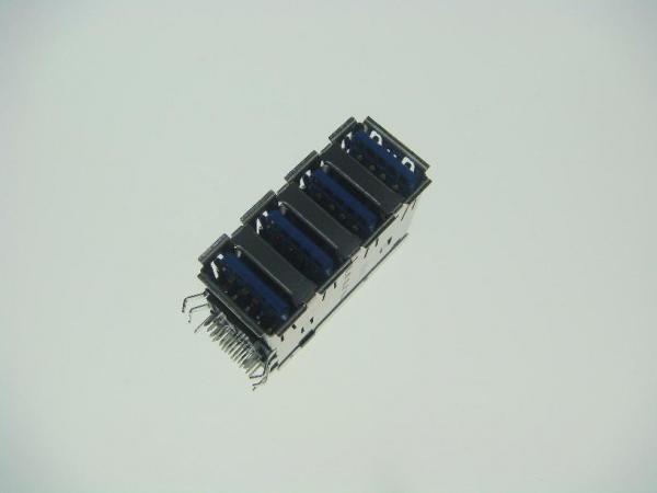 USB 3.0 A Type Quadruple Port(4 Layers) Right Angle, Dip Type W/O Spring(Long Body)!!salesprice