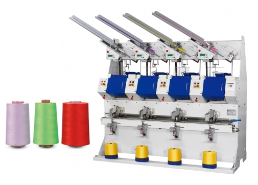 Automatic Sewing Thread Cross Cone Winder (4 Spindles)   (for cone - s.p. yarn)