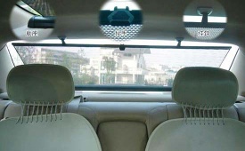 manual rear sunshade/curtain