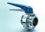 clamped butterfly valve