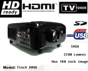 HDTV home theatre projector with HDMI/VGA/widescreen