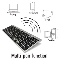 WKB-802A 2 Zone Bluetooth Mac Compatible Keyboard