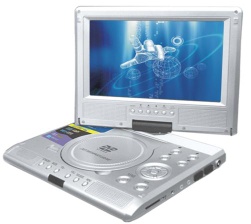Portable DVD Player with TV, USB, Card Reader