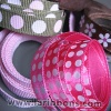 printed ribbon,dot ribbon,polka dot ribbon,grosgrain ribbon,dot grosgrain ribbon,printed ribbons,pink ribbon,wedding ribbon