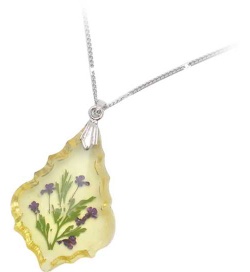 pressed flower necklace