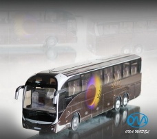 1：42 diecast tour bus model