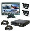 4CH Vehicle Mobile DVR with 7-inch LCD Monitor and Security Cameras