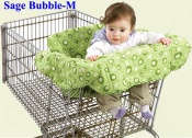 Best Selling--baby shopping cart cover/trolley cart cover/seat cover/seat pad/seat cushion--Sage Bubble