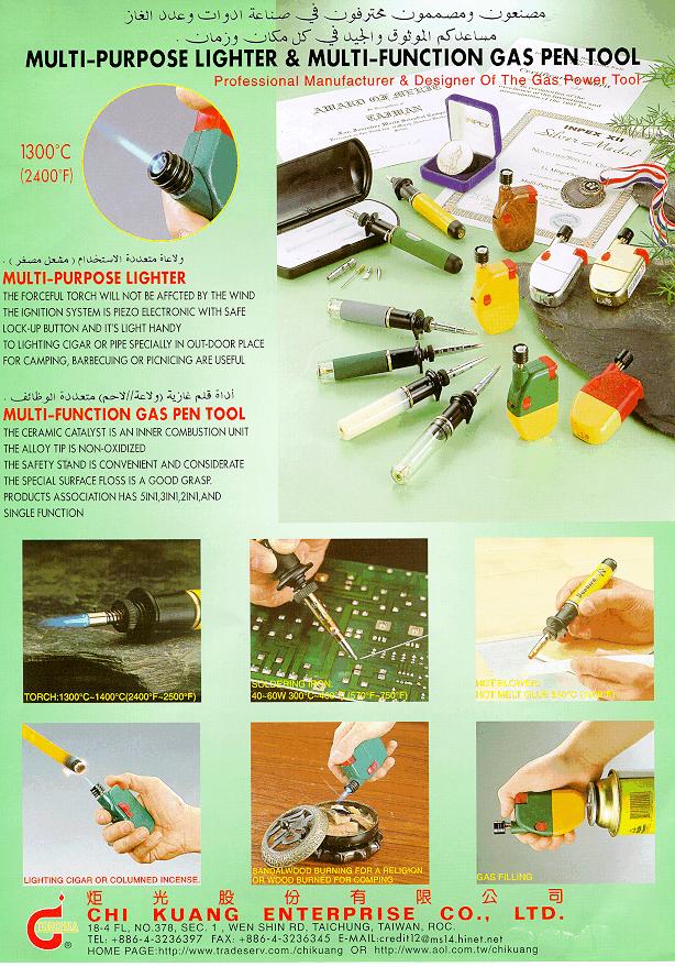 Multi - Purpose Lighter & Multi - Function Gas Pen Tool  