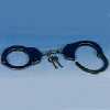 Heavy Gauge Stainless Steel Double Lock And Ditched Jaws Handcuffs