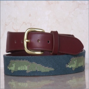 Fashional Needlepoint Belts Handmade Genuine Leather Belt - NB0001