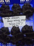 Single drawn weft deep wavy 12inches available on stock