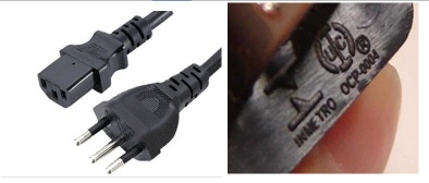 Brazilian Style AC Plug AC Cable