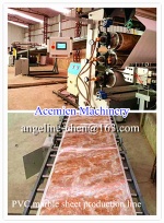 Plastic PVC artificial marble sheet wall panel board making machine production line - marblesheetmachine