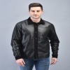 Leather Shirt with suede collars and cuffs - LS-1