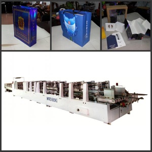 automatic paper hand bag machine with auto insert-paste bottom card