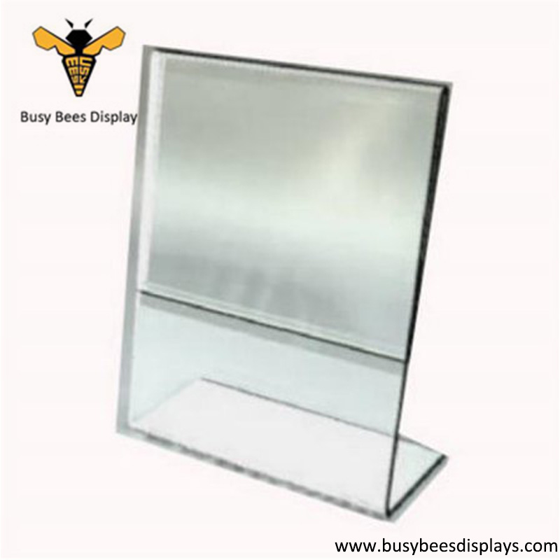 Acrylic slanted retail sign holders bottom load 8.5 x 11 inch supplier can provide your own custom design style products.