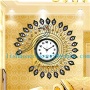 Modern living room european-style wall clockes creative large bell character art, wrought iron clock, fashion peacock table