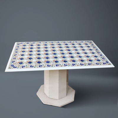 HANDCRAFTED MARBLE INLAY TABLE TOP - SFI