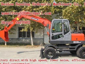 BAODING new wheel small excavator BD80 for sale