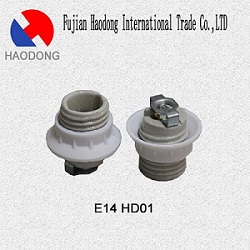 E14 ceramic porcelain glazed lamp holder