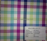 Pink / green /yellow gingham high-end shirting fabric