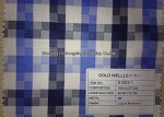 blue with navy grid high-end shirting fabric