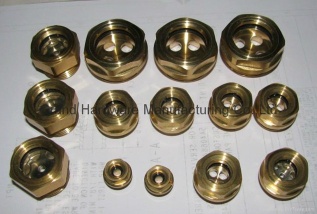 Brass oil level sight glass