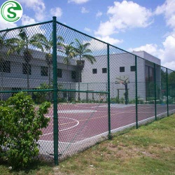 PVC coated green and black chain link fence for farm