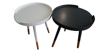2 Clolor Round Wood Side Table/Storage End Table/3 Legs Tray Coffee table/HOMEX_BSCI