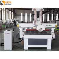 HONZHAN Furniture Wood CNC Router with 6KW Air Cooled Spindle and Saw Blade