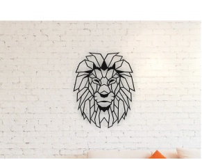 Linewallart Lion Head Figure for Wall Art Design - Linewallart Lion
