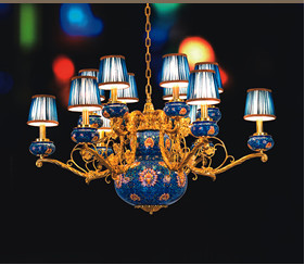 "Fluke Treasure Light" Cloisonne Ceiling Lamp