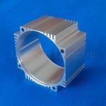 Aluminium profile for motor shell with sliver anodizing and machining