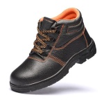 Safety steel toe cowhide work shoes are waterproof, wear-resistant and oil-resistant