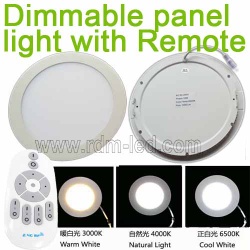 Color change and dimmable round  led panel light with Remote