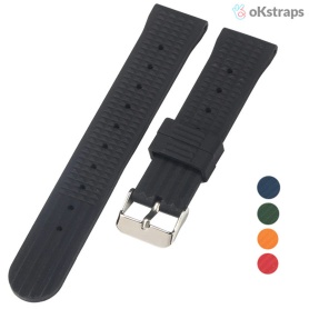 20mm 22mm Waffle Silicone Rubber Watch Band for Seiko SKX007/009 6309 SRP77 KS87001