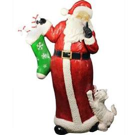 This show stopping commercial life-size masterpiece is sure to catch attention wherever it is placed! Old world style Santa Claus is dressed in his traditional red and white