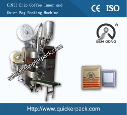 Dirp Coffee Bag Packing Machine with Outer Envelope