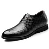 Height increasing shoes genuine leather formal dress shoes taller 2.56 inches