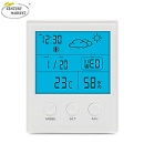 Digital Hygrometer Indoor Thermometer Humidity Gauge with Backlight Temperature Humidity Weather Time Monitor - CH-904