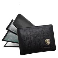 Popular and stylish leather driving license card holder with car logo