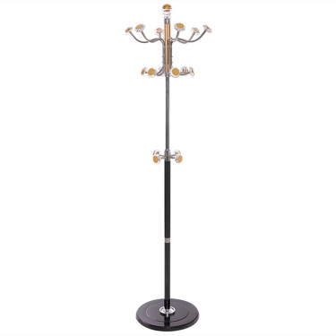 Heavy Duty Metal Standing Coat Rack with Plastic Round Accessory