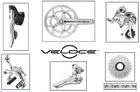Campagnolo Veloce Groupset 2014 10 speed Silver ( www.zenith-bikes.com )