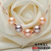 Sliver Five freshwater pearl lulutong pendant - 15