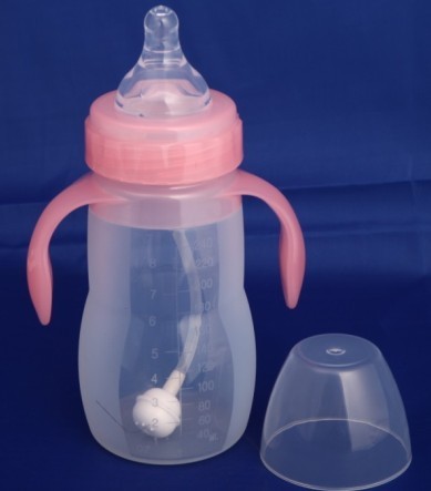 Baby Feeding Bottle, Includes Silicone Nipple, Ring and Lid
