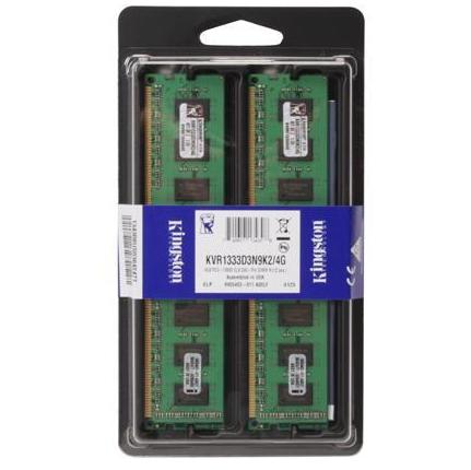 Kingston ValueRAM 4GB (2 x 2GB) 240-Pin DDR3 SDRAM DDR3 1333 (PC3 10600) Dual Channel Kit Desktop Memory