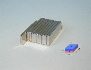 Permanent strong N52 rare earth thin block magnet