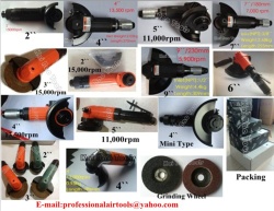 Air Angle Grinder ,Japan FUJI Type Pneumatic Angle Grinding Tools, Industrial Rotary Type with Grinding Wheel
