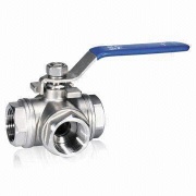 T Or L Type Three-way 1000PSI Standard Bore Stainless Steel Ball Valve